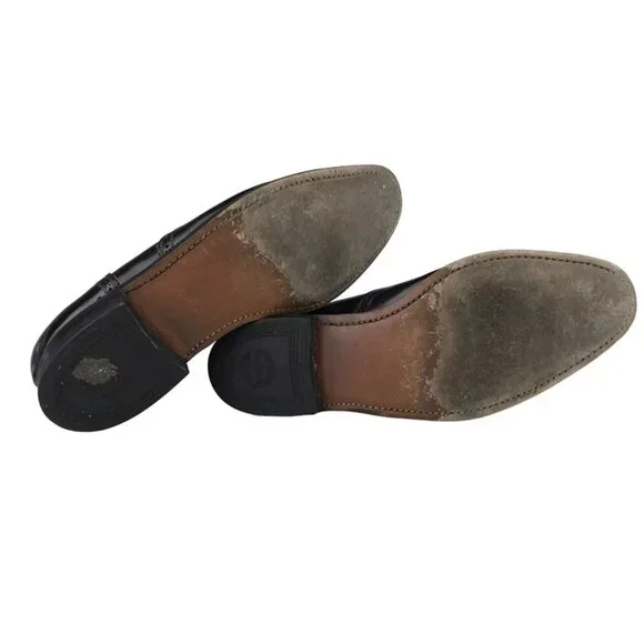 Florsheim Mens Dark Brown 30495 Almond Toe Slip On Loafer Shoes Size 10.5 D - Picture 7 of 9